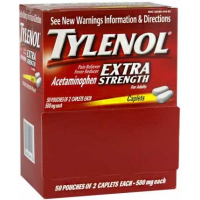 TYLENOL EXTRA STRENGTH MEDICINE SINGLES 50CT/PACK